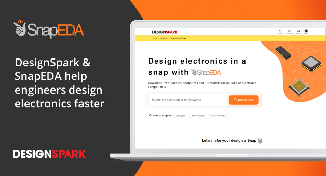DesignSpark Integrates SnapEDA to Enable Engineers to Search, Discover and Design in Millions of Electronic Components