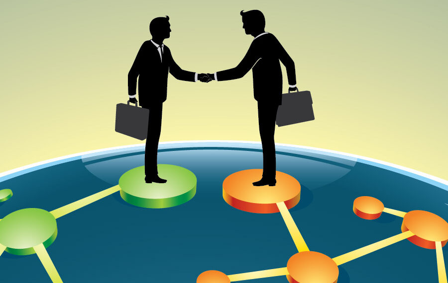 Two men shaking hands