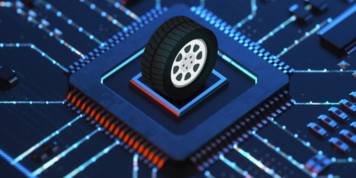 semiconductor chip and a tyre
