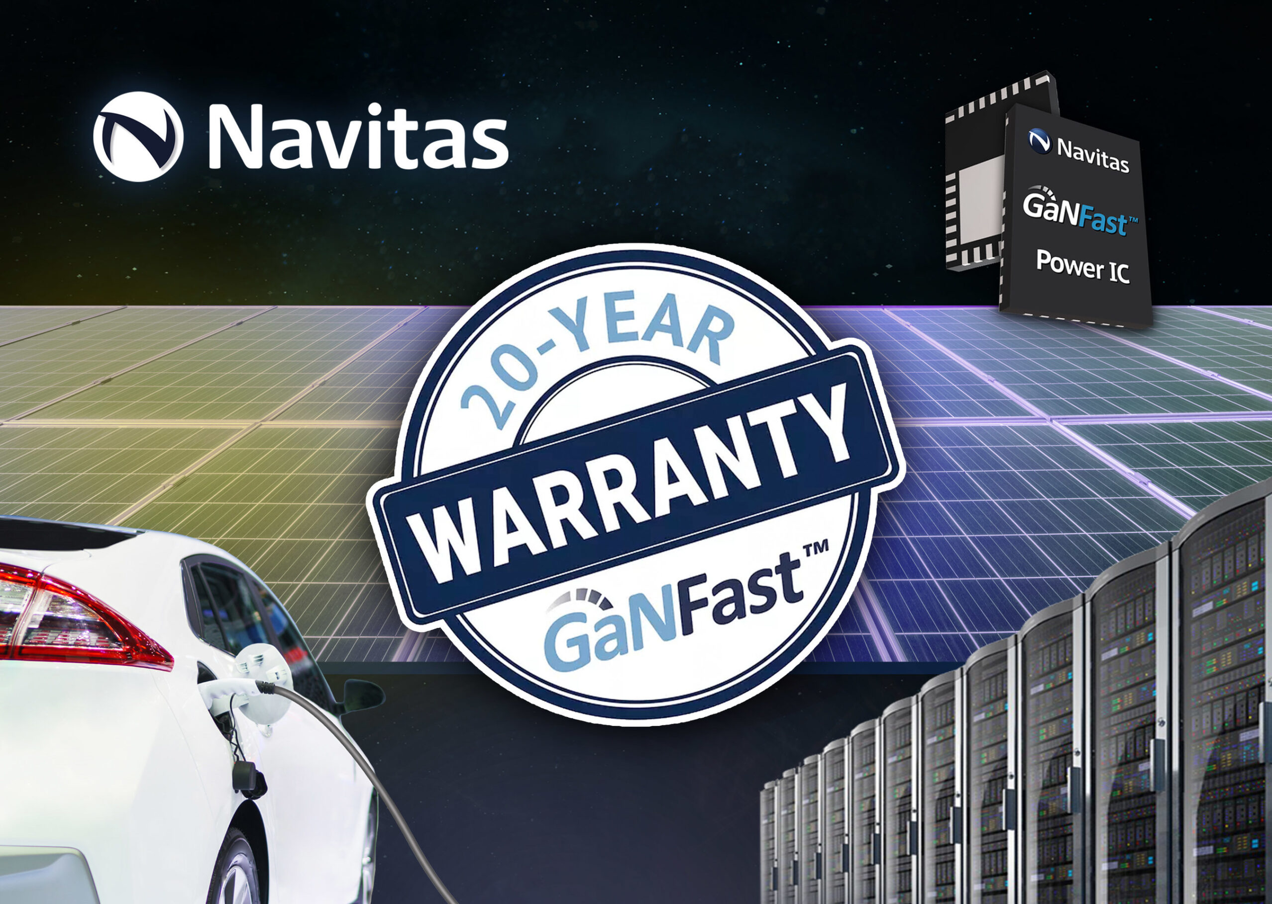 Navitas Announces 20-Year Limited Warranty for GaN ICs