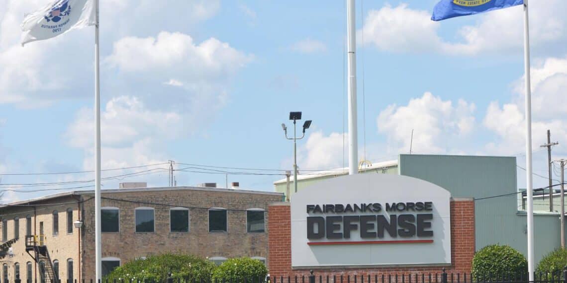 Fairbanks Morse Defense logo on building