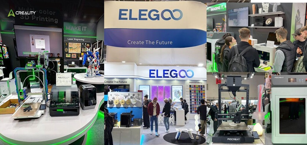 Collage - Creality, ELEGOO, PioCreat