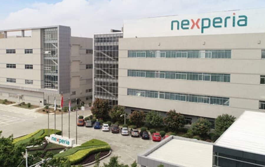 Nexperia logo on building